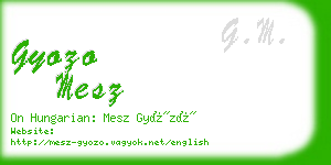 gyozo mesz business card